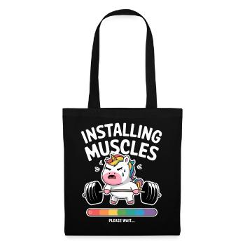 Installing Muscles Unicorn - Tote Bag - black - Front