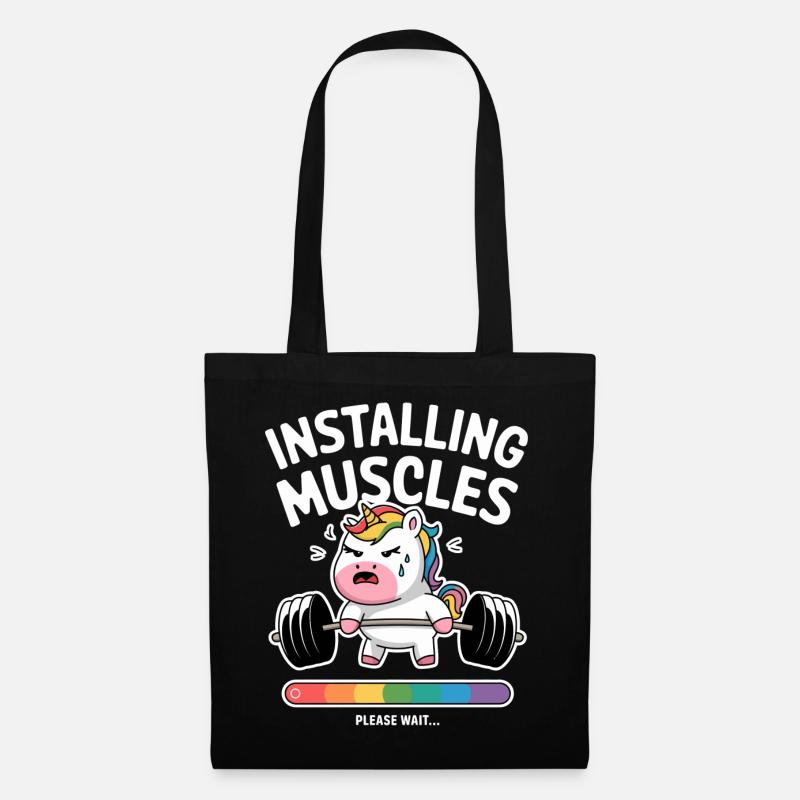 Installation de Muscles Licorne - Sac en tissu - noir