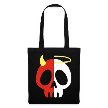 Angel and Demon Skull - Tote Bag - black - Front