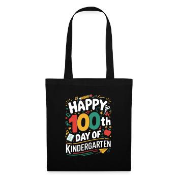 Happy 100th Day of Kindergarten Full Colour - Sac en tissu - noir - Devant