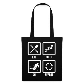 Manger Dormir Ski Répéter - Sac en tissu - noir - Devant