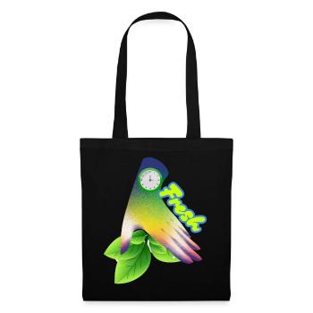 Fresh Gradient Leaf Clock Design - Tote Bag - black - Front