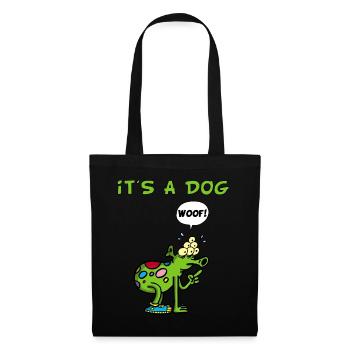 C'est un chien - Sac en tissu - noir - Devant
