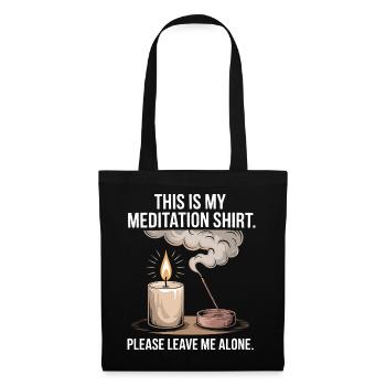 Funny Meditation Introvert Mindfulness Design - Stoffbeutel - Schwarz - Vorne