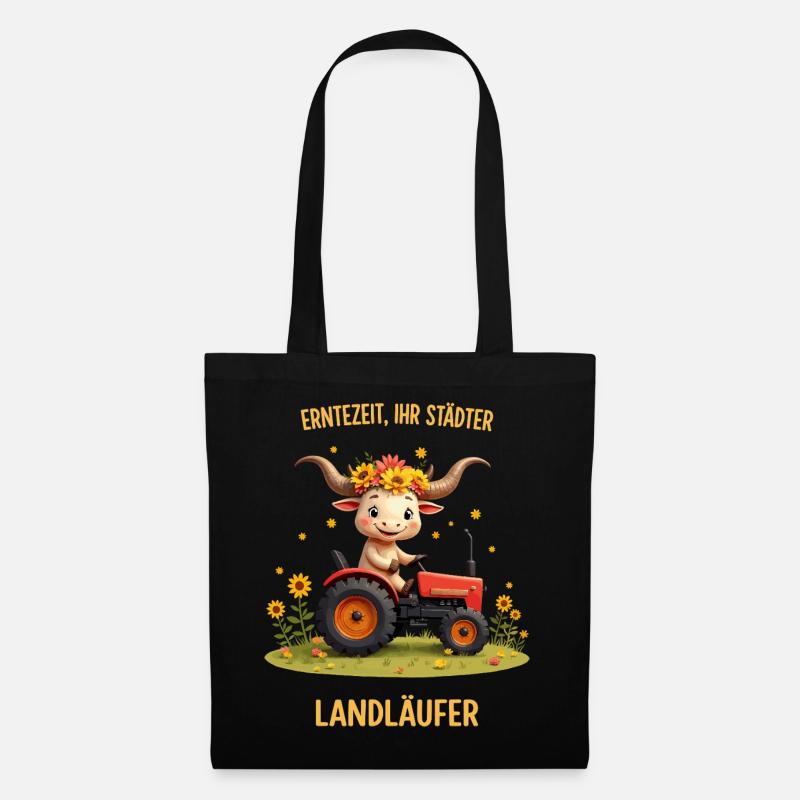 Erntezeit Landläufer - Stoffbeutel - Schwarz