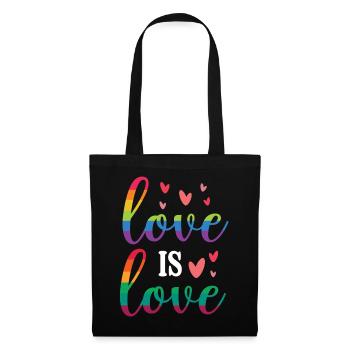 LGBT Pride Month - Liebe ist Liebe - Stoffbeutel - Schwarz - Vorne