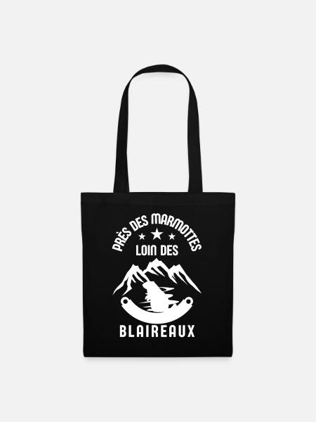 Humour marmotte 1 - Sac en tissu - noir