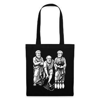 Ancient Greek Philosophers play bowling - Tote Bag - black - Front