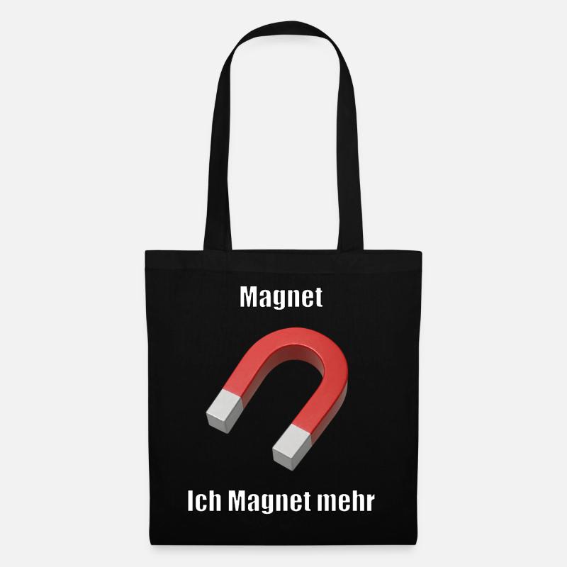 Magnet Meme T-Shirt – Lustiges deutsches Sprüche S - Stoffbeutel - Schwarz