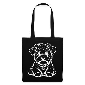 T-shirt Les Chiens de Malteser Cadeau - Sac en tissu - noir - Devant