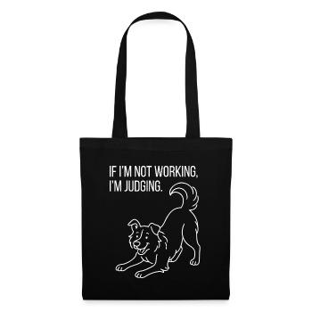 Border Collie Love - Clever, flink, charmant  - Stoffbeutel - Schwarz - Vorne