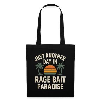 Rage Bait Paradise Sunset,  Funny Saying  - Tote Bag - black - Front