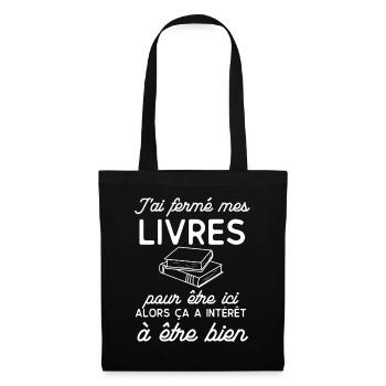 Livres qui me forment ici - Sac en tissu - noir - Devant