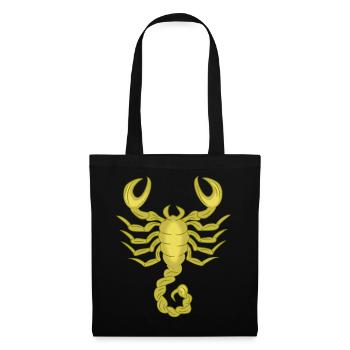 Sternzeichen Skorpion - Stoffbeutel - Schwarz - Vorne
