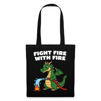 Dragon rescue with water jet - Tote Bag - black - Front