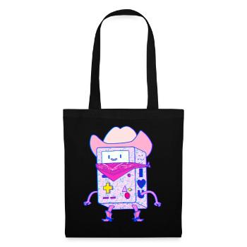 Console de jeu Cowboy Robot Vaporwave Rose Néon - Sac en tissu - noir - Devant