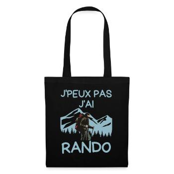 Jpeux Pas J'ai Rando - Sac en tissu - noir - Devant