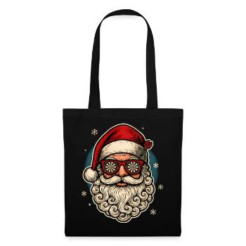 Lustiges Darts Weihnachtsmann Shirt Geschenk - Stoffbeutel - Schwarz - Vorne
