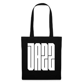 Typographie du bloc jazz - Sac en tissu - noir - Devant