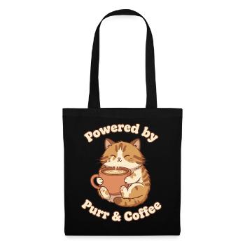 Purring Coffee Love - Tote Bag - black - Front