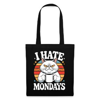 Mürrische Katze Ich Hasse Montage - Tote Bag - black - Front