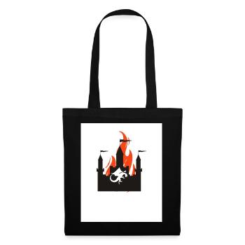 Burning Dragon Castle - Tote Bag - black - Front