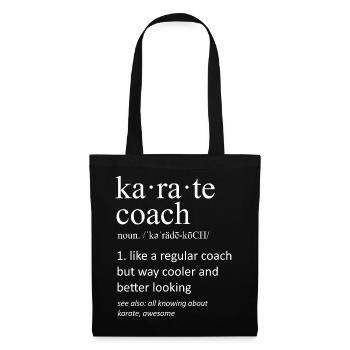 Lustige Karate-Trainer-Definition Kampfkünste - Stoffbeutel - Schwarz - Vorne