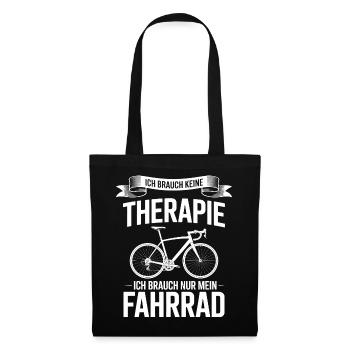 I don't need therapy, I need a bike - Tote Bag - black - Front