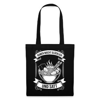 Les ramen vous rendent heureux et rassasié - Sac en tissu - noir - Devant