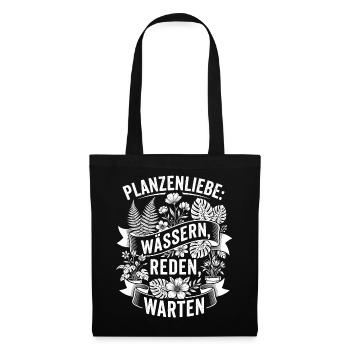 L’amour des plantes : arroser, parler, attendre - Sac en tissu - noir - Devant