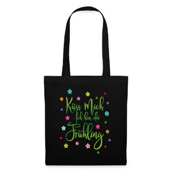 Embrasse-moi, je suis printemps - Sac en tissu - noir - Devant