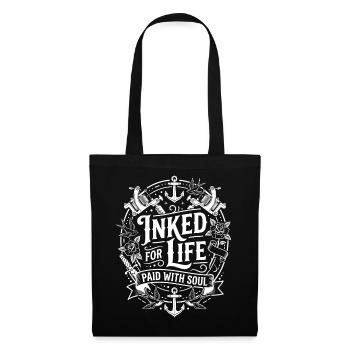 Inked for Life – Seafarer Tattoo Motif - Tote Bag - black - Front