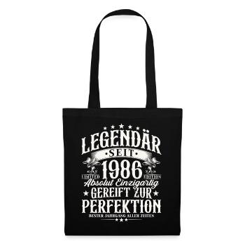 Légendaire depuis 1986 Cadeau d’anniversaire vintage - Sac en tissu - noir - Devant