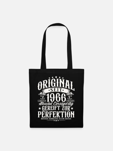 Original 1966 Jahrgang Geburtstag Geschenk - Stoffbeutel - Schwarz