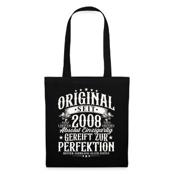 Cadeau vintage 18 anniversaires vintage 2008 - Sac en tissu - noir - Devant