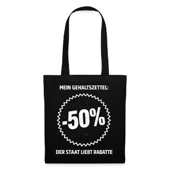 Payslip 50 percent discount - Tote Bag - black - Front