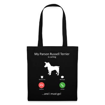 Le pasteur Russell Terrier appelle le chien drôle - Sac en tissu - noir - Devant