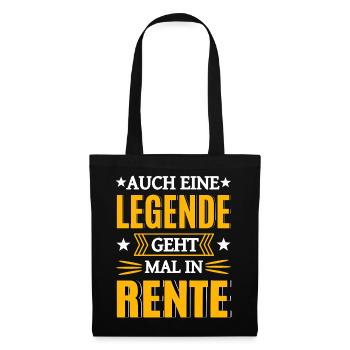 Legende In Rente - Stoffbeutel - Schwarz - Vorne