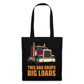Routier Chauffeur de semi-remorque Père Père - Sac en tissu - noir - Devant