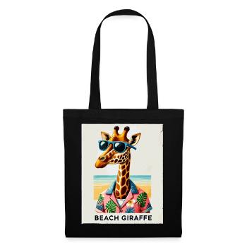 Beach Giraffe with Sunglasses - Tote Bag - black - Front