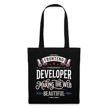 Frontend Entwickler – Web Schön Gestalten - Stoffbeutel - Schwarz - Vorne