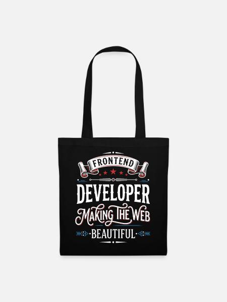 Frontend Entwickler – Web Schön Gestalten - Stoffbeutel - Schwarz