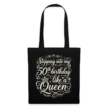 Entrer dans mes 50 ans et 50 ans - Sac en tissu - noir - Devant