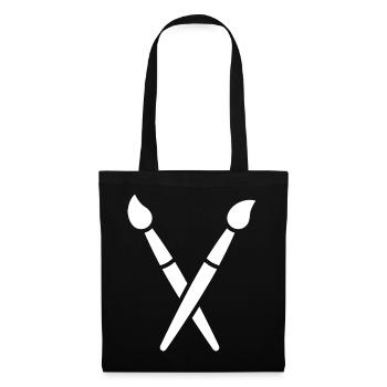 Brush, Painting, Art Symbol - Tote Bag - black - Front