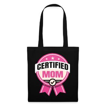 Maman certifiée - Drôle de père design - Sac en tissu - noir - Devant
