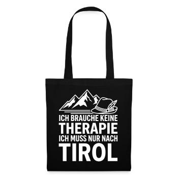 Tirol Urlaubs Spruch Tiroler Berge Wandern - Stoffbeutel - Schwarz - Vorne
