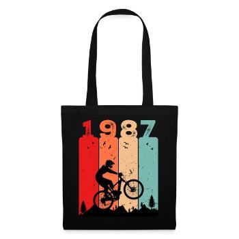 1987 39. Geburtstag - Stoffbeutel - Schwarz - Vorne