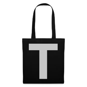 T-Shirt with a T - Stoffbeutel - Schwarz - Vorne