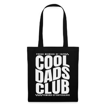 Fête des pères cadeau papa - Club des papas cool - Sac en tissu - noir - Devant