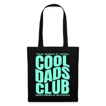 Fête des pères cadeau papa - Club des papas cool - Sac en tissu - noir - Devant